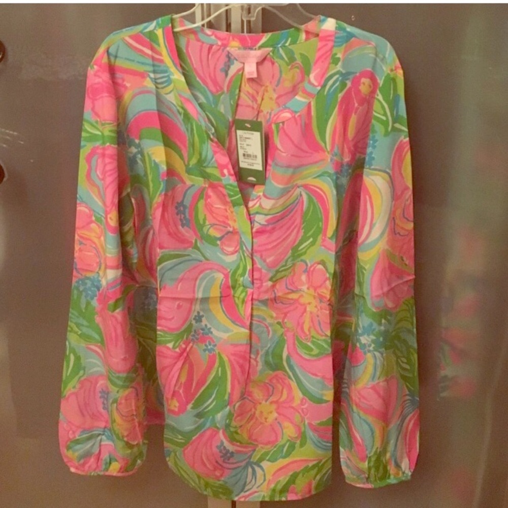 Lilly Pulitzer Stacey Elsa Top So A Peeling